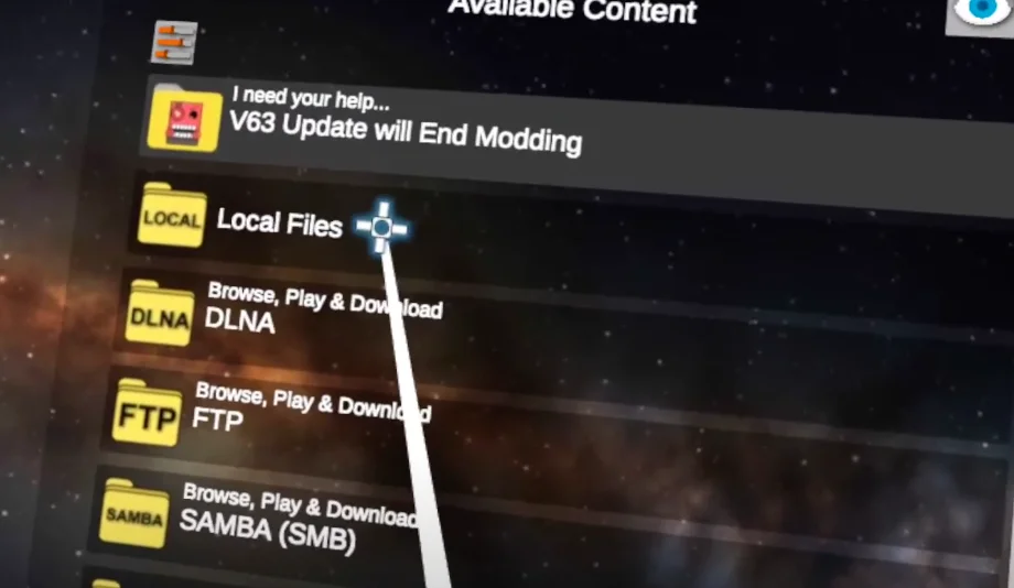 Local Files in Mobile Vr Station