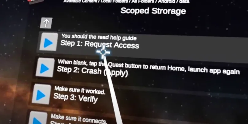 Request Access in Mobile Vr Station